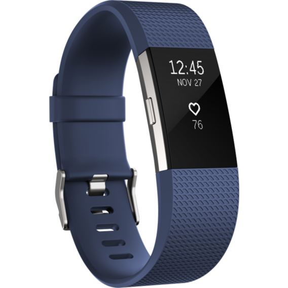 Фитнес-браслет Fitbit Charge 2, Blue/Silver Large (ОЕМ, без коробки)