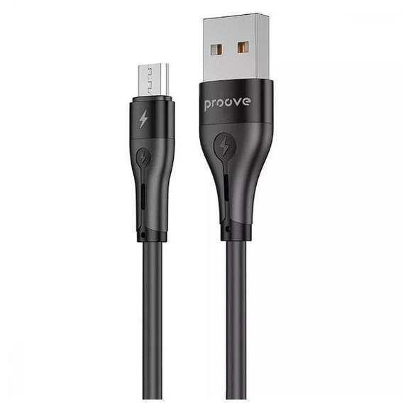 Кабель Proove USB Cable to microUSB Soft Silicone 2.4A 1m Black