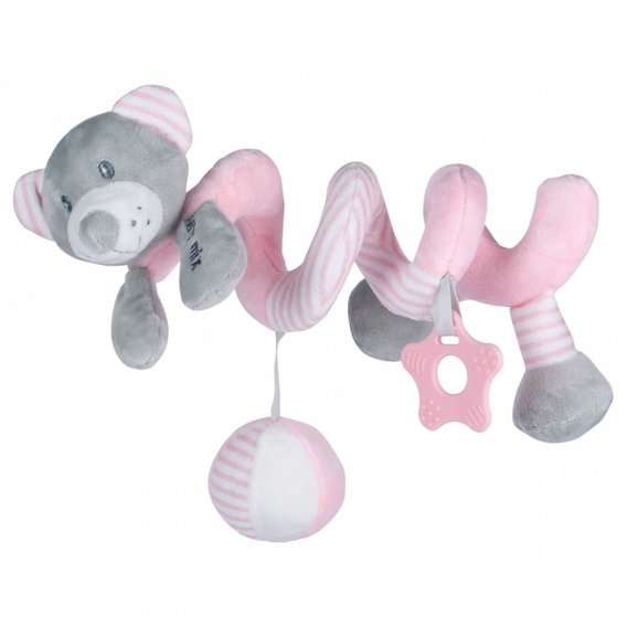 Плюшевая подвеска Baby Mix Мишка розовая (44880)