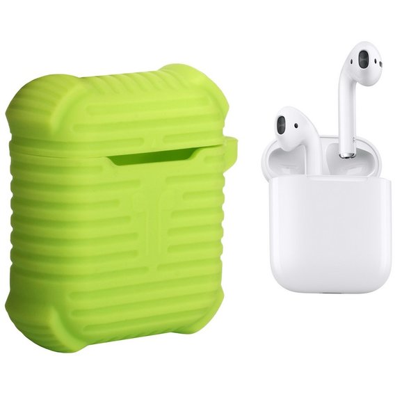 Чехол для наушников Becover Case Protective i-Smile with Belt Green IPH1371 (702353) for Apple AirPods