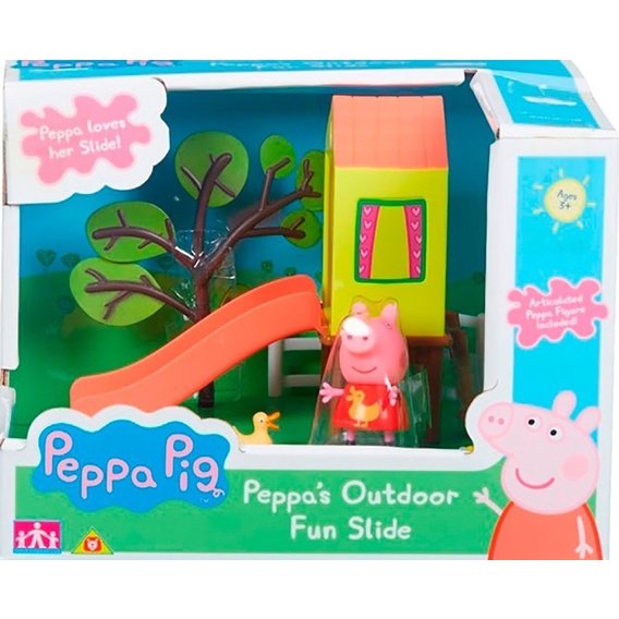 Ігровий набір Peppa - Ігрова Площадка Пеппі (будиночок з гіркою, фігурка Пеппі) (06149-2)