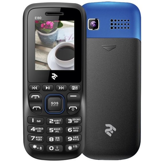 Мобильный телефон 2E E180 DualSim Black/Blue (UA UCRF)