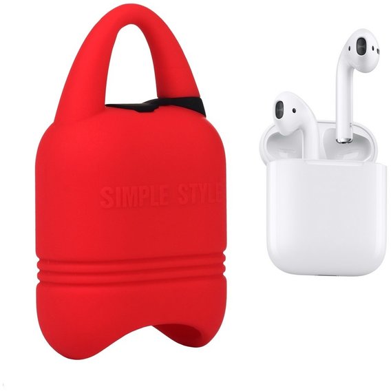 Чехол для наушников Becover Case Kindon i-Smile with Belt Red IPH1430 (702347) for Apple AirPods