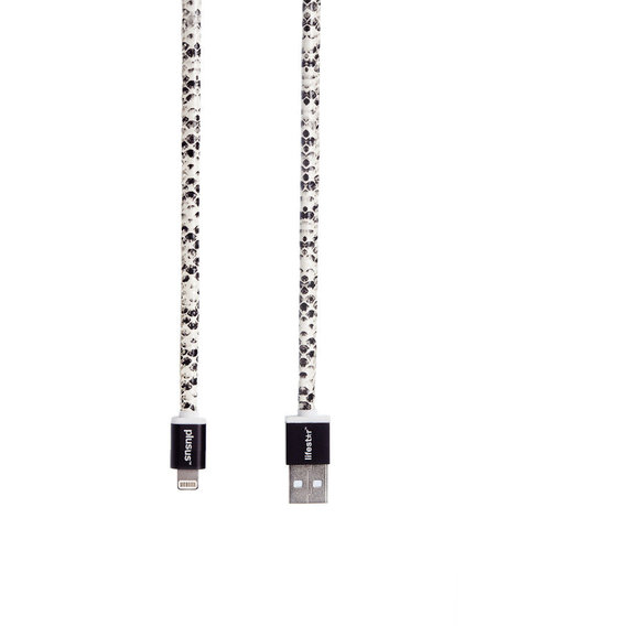 Кабель PlusUs USB Cable to Lightning LifeStar Snake Bite 1m White (LST2004100) Довічна Гарантія від Виробника