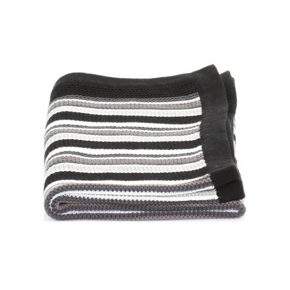 Одеяло для коляски ABC Design phantom черное в разноцветную полоску 96x86 см (91180/506)