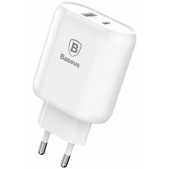 Зарядное устройство Baseus Wall Charger USB-C and USB-A Quick Charger Bojure EU 36W White (CCALL-BG02)
