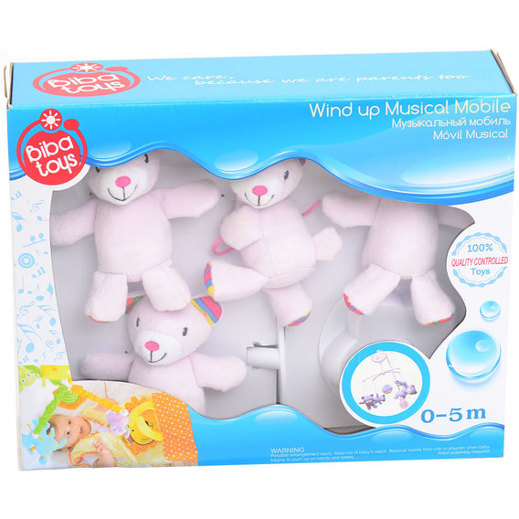 Музыкальный мобиль Biba Toys Счастливые мишки Розовый (038BM pink)