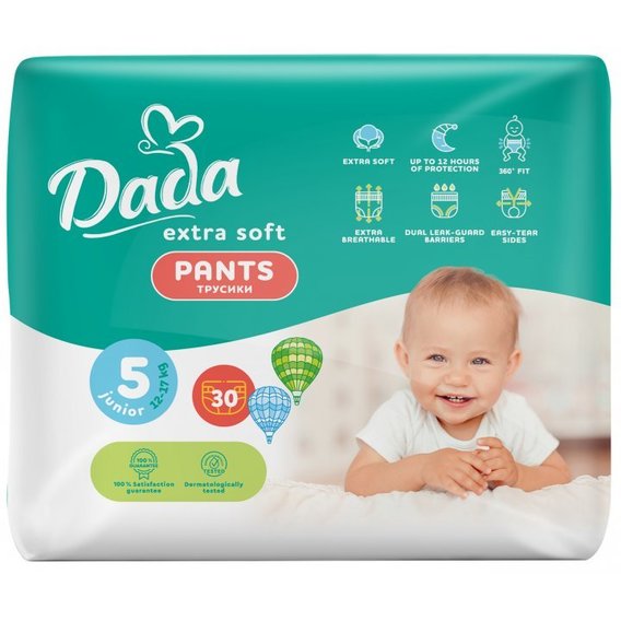 Трусики-подгузники Dada Extra Soft 5 Junior 12-17 кг 30 шт (4820174980658)