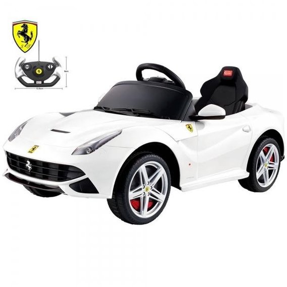 Детский электромобиль Rastar Ferrari F12 белый (81900)