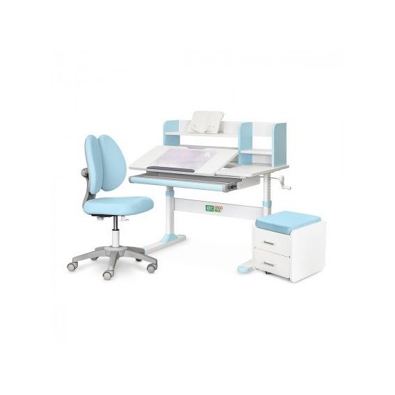 Комплект L ErgoKids TH-330 Blue парта + кресло + тумба (TH-330 Z + Y-412 Lite + BD C3_BLUE)