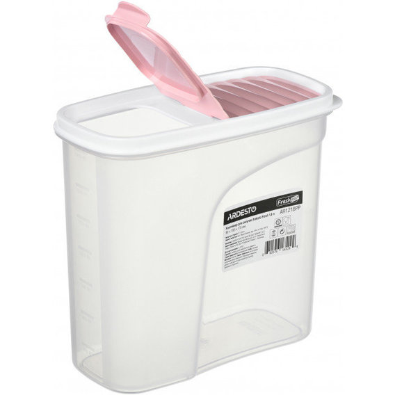 Контейнер для сыпучих продуктов Ardesto Fresh 1.8 л Розовый (AR1218PP)