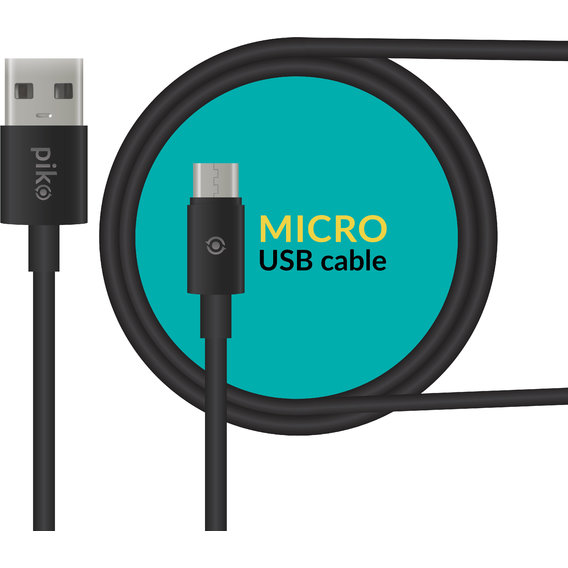 Кабель Piko USB Cable microUSB 2m Black (CB-UM12)