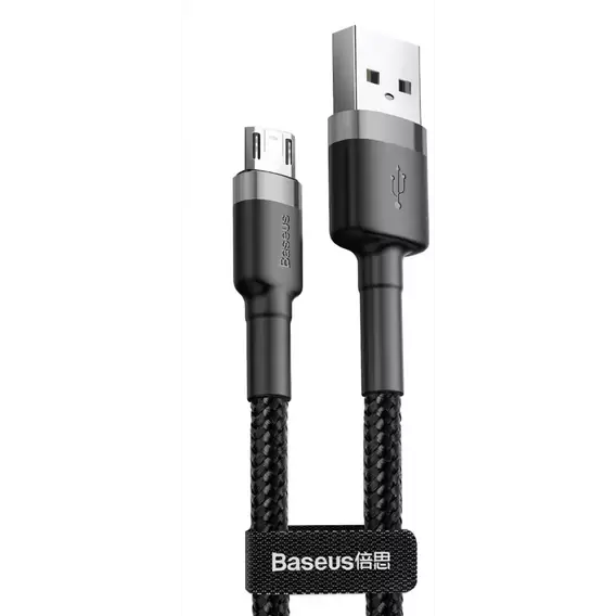 Кабель Baseus USB Cable to microUSB Cafule 3m Gray/Black (CAMKLF-HG1)