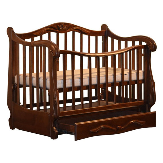 Кроватка детская Колисани Корона орех, коричневый