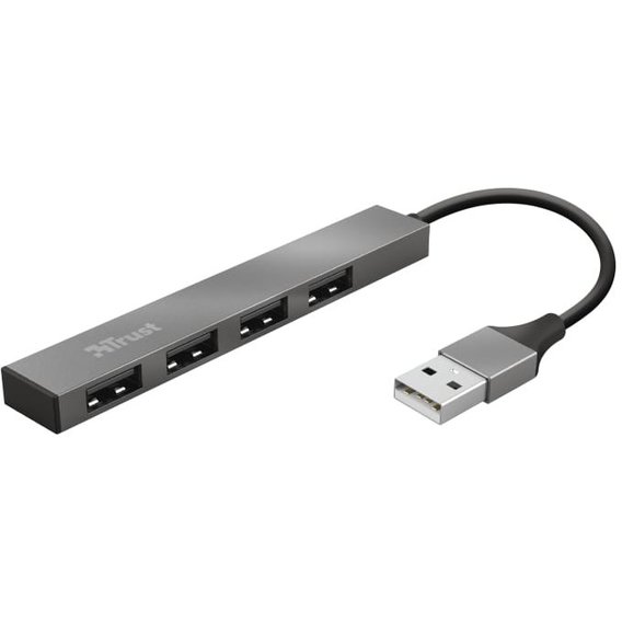 Адаптер Trust Adapter Halyx USB to 4xUSB Grey (23786_TRUST)