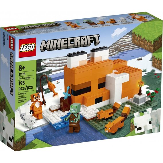 Конструктор LEGO Minecraft Лисья хижина 193 детали (21178)