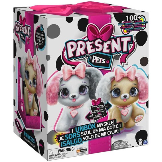 Интерактивная мягкая игрушка-сюрприз Spin master Present pets (6051197)