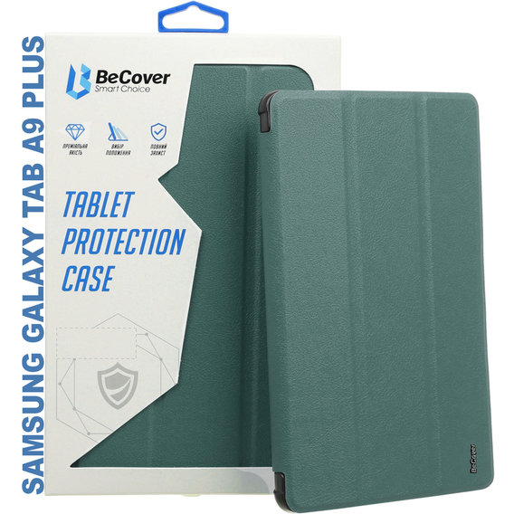 Аксессуар для планшетных ПК BeCover Flexible TPU Mate Dark Green for Samsung Galaxy Tab A9 Plus SM-X210/SM-X215/SM-X216 (710343)
