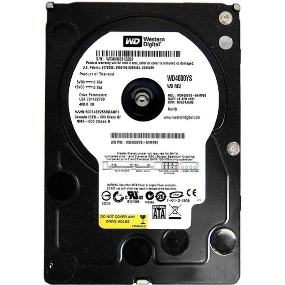 Внутренний жесткий диск WD Enterprise RE2 400 GB (WD4000YS)