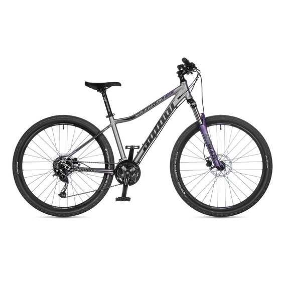 Велосипед AUTHOR 2023 Solution ASL 27.5, рама 16 серебристый/черный/лиловый (2023165)