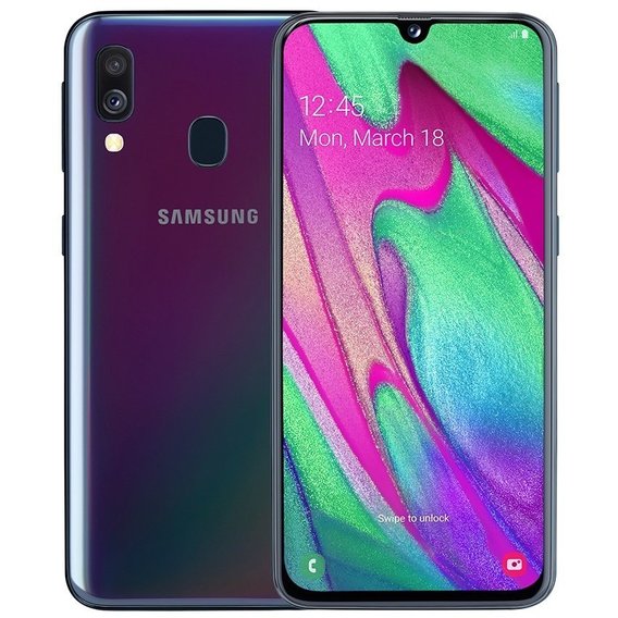 Смартфон Samsung Galaxy A40 2019 4/64GB DUAL Black A405F (UA UCRF)