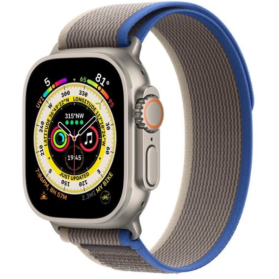 Аксессуар для Watch Apple Trail Loop Blue/Gray Size S/M (MQEJ3) for Apple Watch 44/45/49mm