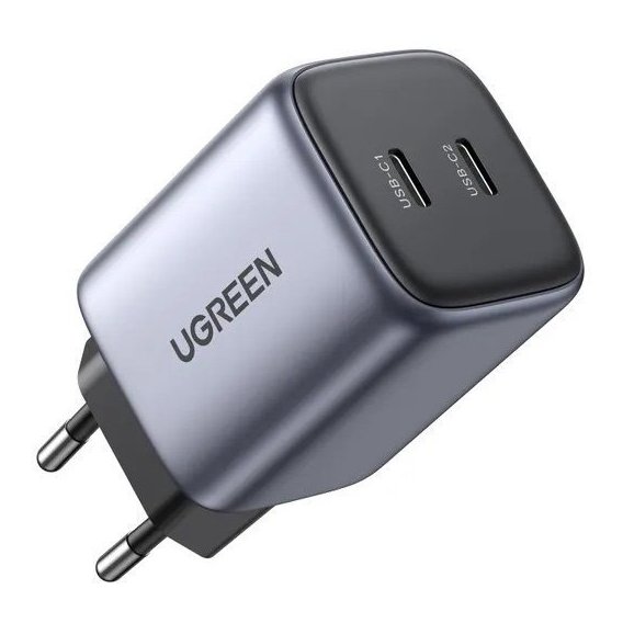 Зарядное устройство Ugreen Wall Charger 2xUSB-C CD294 45W Gray (90573)