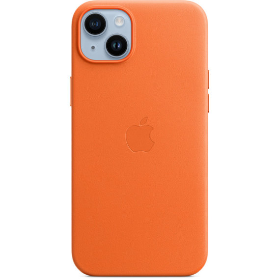 Аксессуар для iPhone Apple Leather Case with MagSafe Orange (MPPF3) for iPhone 14 Plus