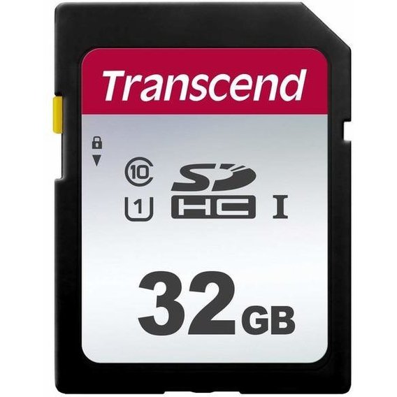 Карта памяти Transcend 32GB SDHC Class 10 UHS-I U1 (TS32GSDC300S)