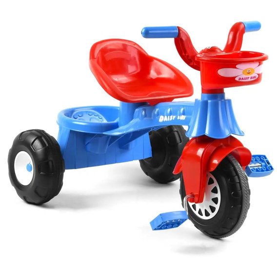 Трехколесный велосипед Pilsan пластиковые колеса синий с красным (07-140)