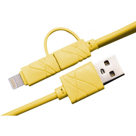 Кабель XOKO USB Cable to Lightning/microUSB 1m Yellow (SC-210-YL)