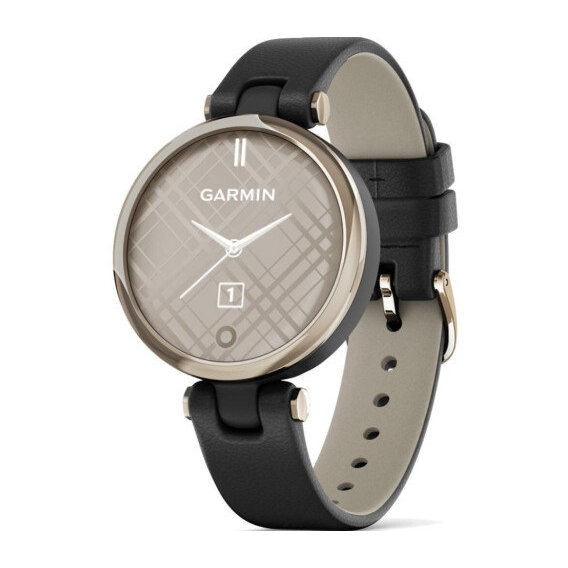 Смарт-часы Garmin Lily Classic Cream Gold Bezel with Black Case and Italian Leather Band (010-02384-B1)