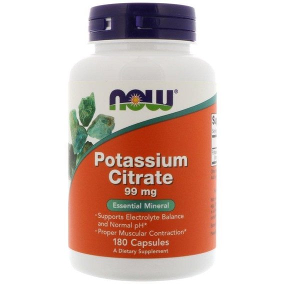 NOW Foods Potassium Citrate 99 mg 180 caps (Калий цитрат)