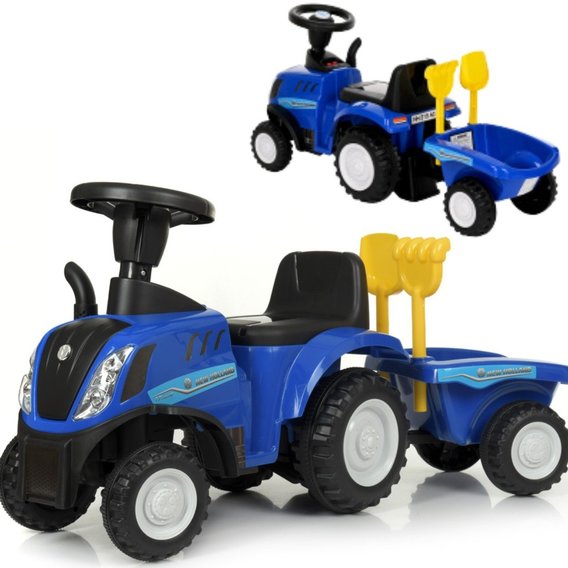 Каталка-толокар Bambi Racer трактор с прицепом синий (658T-4)