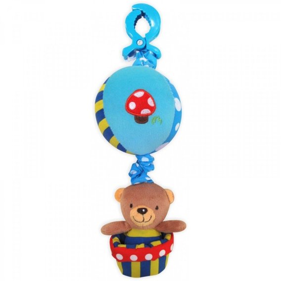 Плюшева підвіска музична Baby Mix Ведмедик на повітряній кулі хлопчик Мультицвет (P/1116-3181)