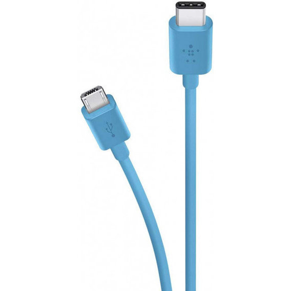 Кабель Belkin Cable USB-C to microUSB 1.8m Blue (F2CU033BT06-BLU)
