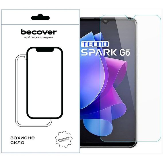 Аксессуар для смартфона BeCover Tempered Glass 3D Crystal Clear for Tecno Spark Go 2023 (BF7) (709263)