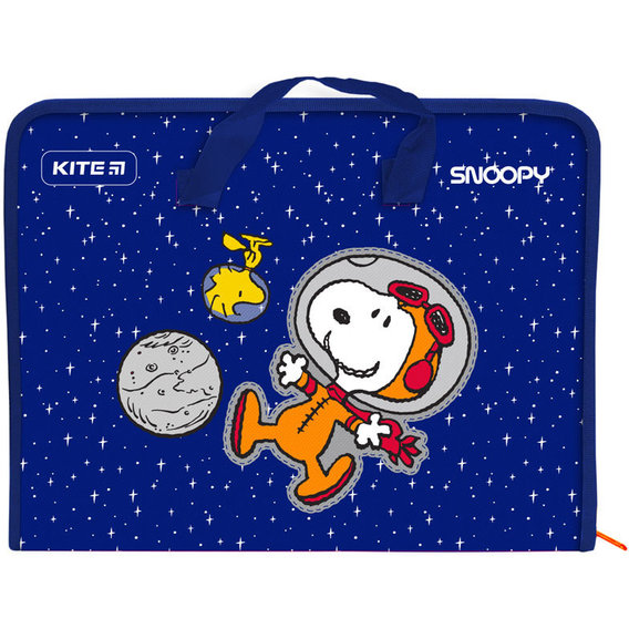 Папка-портфель на молнии Kite Snoopy 1 отделение A4 (sn21-202)