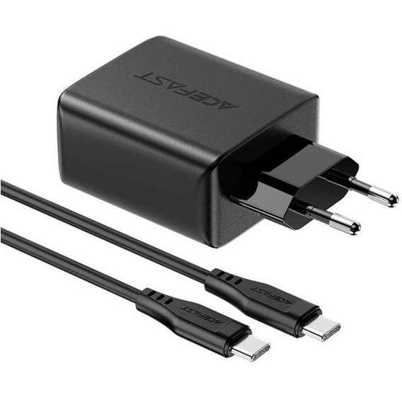 Зарядное устройство Acefast Wall Charger 2xUSB-C+USB A13 65W with USB-C Cable Black