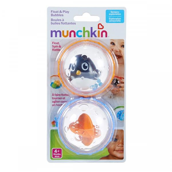 Игрушка для ванны Munchkin Плавающие пузырьки Пингвин с желтым шаром (011584.04)