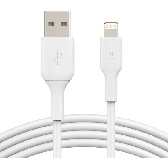 Кабель Belkin Cable USB to Lightning PVC 2m White (CAA001BT2MWH)