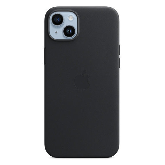 Аксессуар для iPhone Apple Leather Case with MagSafe Midnight (MPP93) for iPhone 14 Plus UA