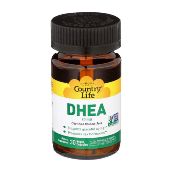 

Country Life Dhea 25 mg Дегидроэпиандростерон 30 веганских капсул