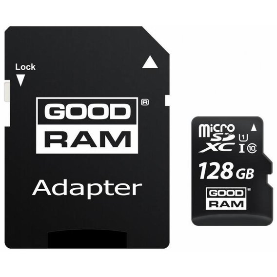 Карта памяти GOODRAM 128GB microSDXC Class 10 UHS-I U1 + adapter (M1AA-1280R12)