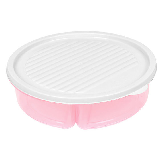 Емкость для хранения BAGER P White/Pink круглая 3x400 мл (BG-393 P)
