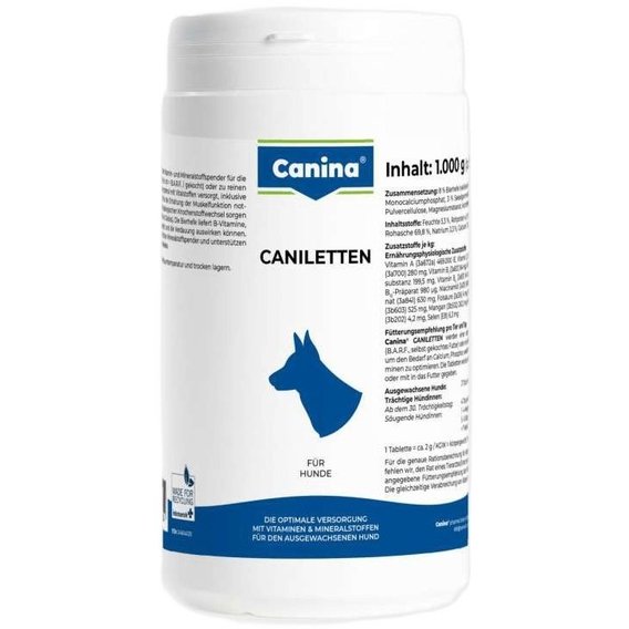Витамины Canina Caniletten 1000 г 500 таб. комплекс для взрослых собак (4027565120314)