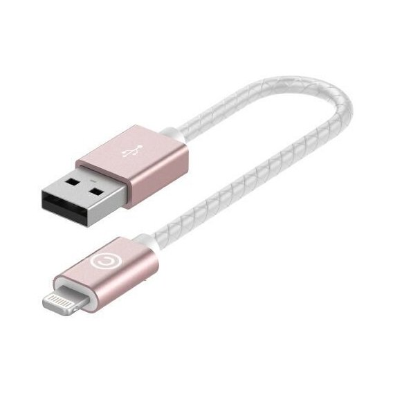 Кабель Lab.C USB Cable to Lightning Leather 15cm Rose Gold (LABC-510-RG)