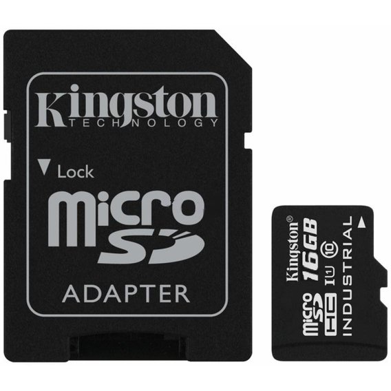 Карта памяти Kingston 16GB microSDHC Class 10 UHS-I U1 Industrial (SDCIT/16GBSP)