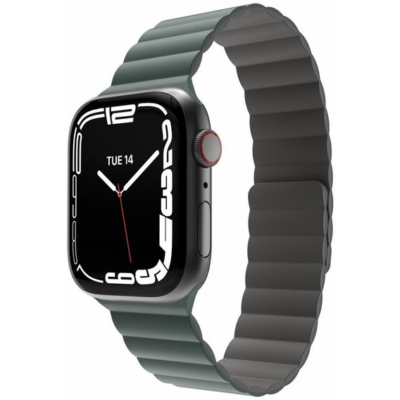 Аксессуар для Watch Switcheasy Skin Silicone Magnetic Watch Band Pine Green (MAW245078PG22) for Apple Watch 42/44/45/49mm