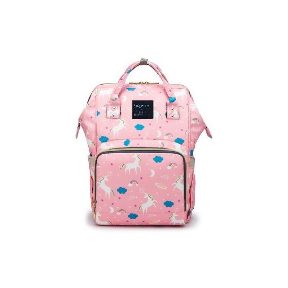 Рюкзак-сумка органайзер Cybee Baby-Mo для мам единорог на розовом